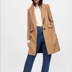 Zara Menswear Camel/Tan Wool Blend Jacket XS
